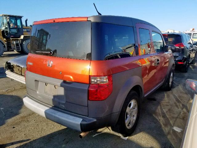 5J6YH28614L017601 - 2004 HONDA ELEMENT EX ORANGE photo 4