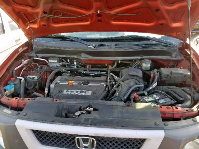 5J6YH28614L017601 - 2004 HONDA ELEMENT EX ORANGE photo 7