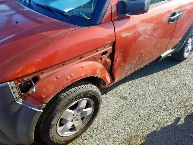 5J6YH28614L017601 - 2004 HONDA ELEMENT EX ORANGE photo 9