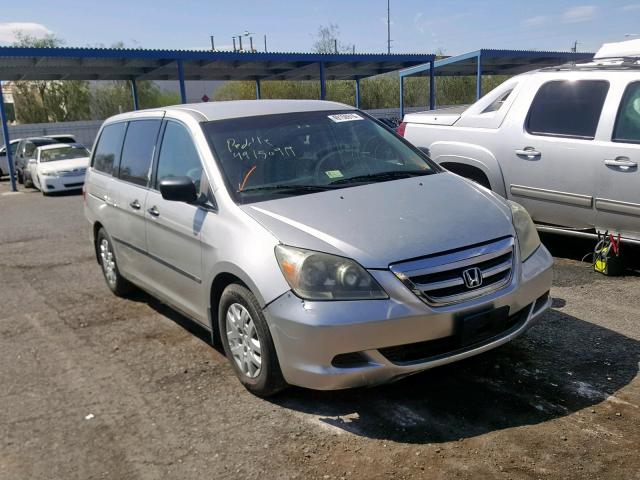 5FNRL38277B003074 - 2007 HONDA ODYSSEY LX SILVER photo 1