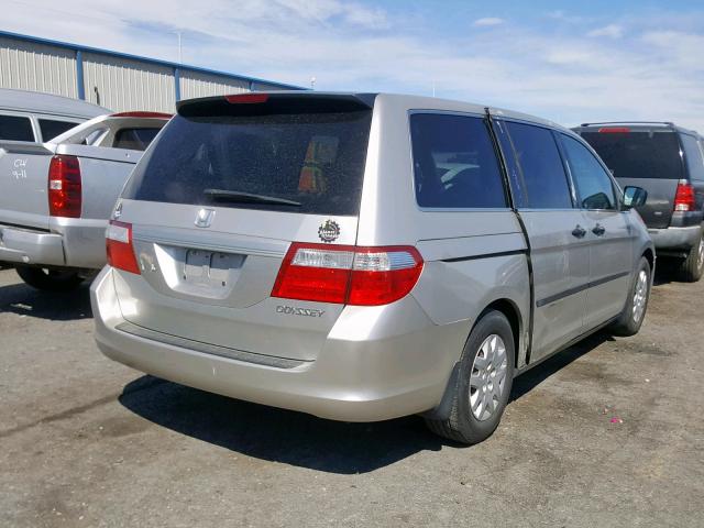 5FNRL38277B003074 - 2007 HONDA ODYSSEY LX SILVER photo 4