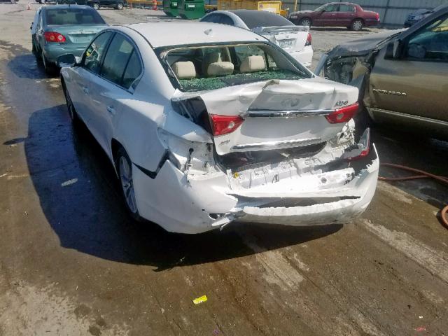 JN1BV7AR2EM692488 - 2014 INFINITI Q50 BASE WHITE photo 3