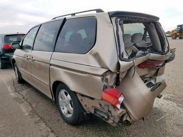 2HKRL1867YH534320 - 2000 HONDA ODYSSEY EX TAN photo 3