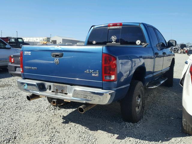 3D7KS28D75G839674 - 2005 DODGE RAM 2500 S BLUE photo 4