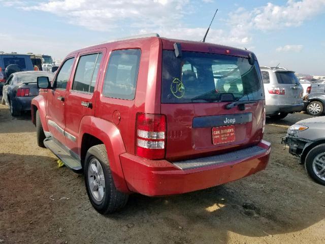 1J4PP2GK7BW513933 - 2011 JEEP LIBERTY SP RED photo 3