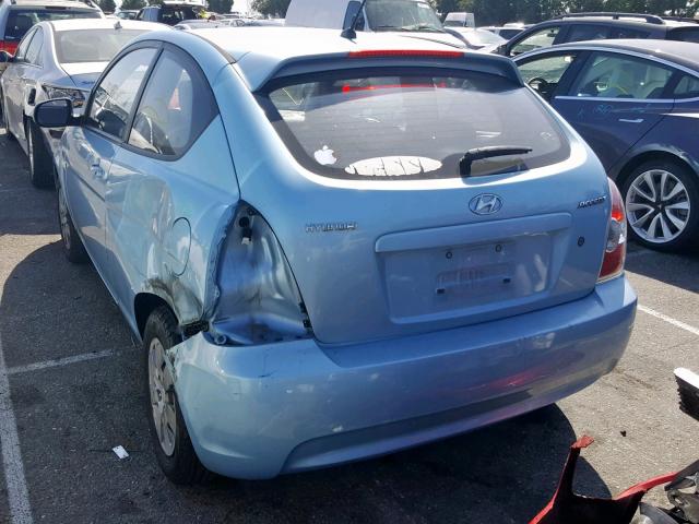 KMHCM3AC5AU181128 - 2010 HYUNDAI ACCENT BLU BLUE photo 3