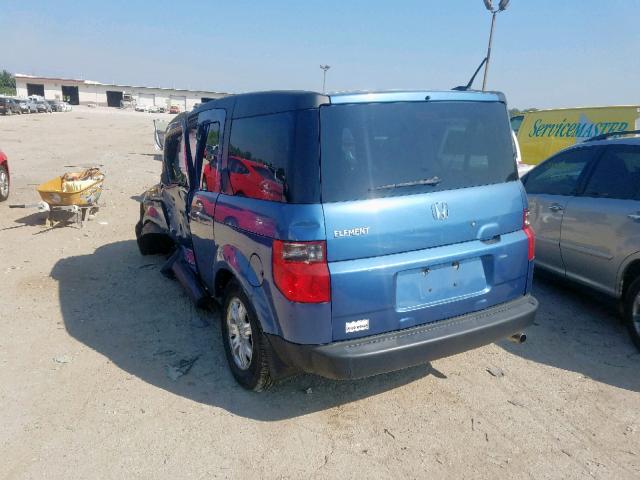 5J6YH18797L004232 - 2007 HONDA ELEMENT EX BLUE photo 3