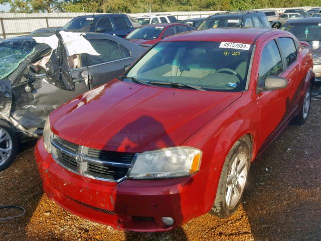 1B3LC56R48N582742 - 2008 DODGE AVENGER SX RED photo 2