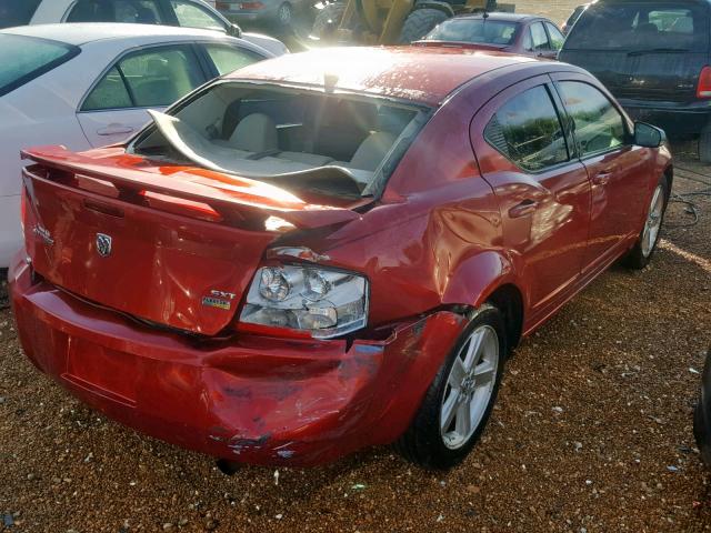 1B3LC56R48N582742 - 2008 DODGE AVENGER SX RED photo 4