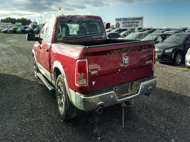 1C6RR7NM3ES272403 - 2014 RAM 1500 LARAM RED photo 3