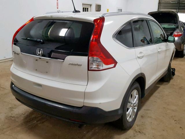 5J6RM4H72CL015536 - 2012 HONDA CR-V EXL WHITE photo 4