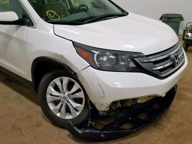 5J6RM4H72CL015536 - 2012 HONDA CR-V EXL WHITE photo 9