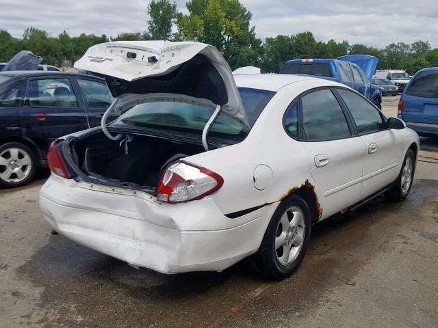 1FAFP55251G240320 - 2001 FORD TAURUS SES WHITE photo 4