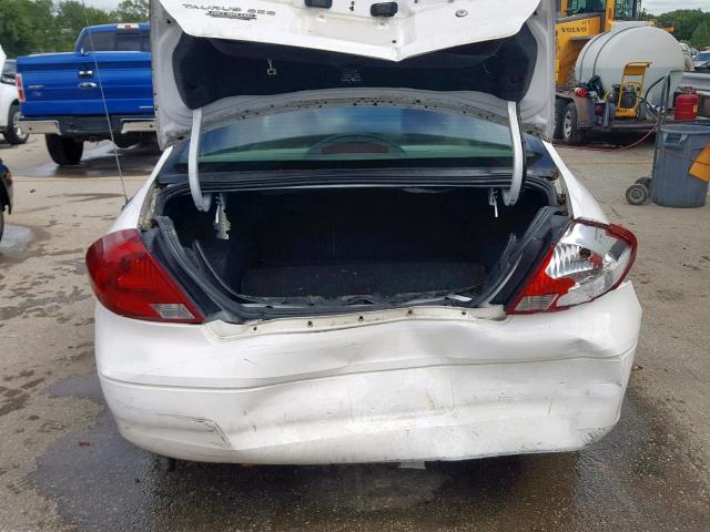 1FAFP55251G240320 - 2001 FORD TAURUS SES WHITE photo 9