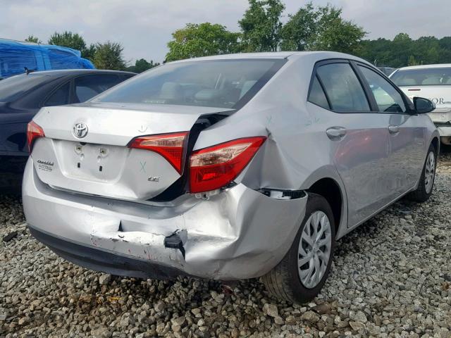 5YFBURHE8HP732749 - 2017 TOYOTA COROLLA L SILVER photo 4