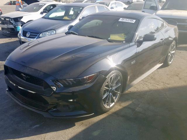 1FA6P8CF3F5299523 - 2015 FORD MUSTANG GT BLACK photo 2