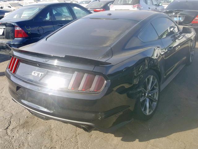 1FA6P8CF3F5299523 - 2015 FORD MUSTANG GT BLACK photo 4