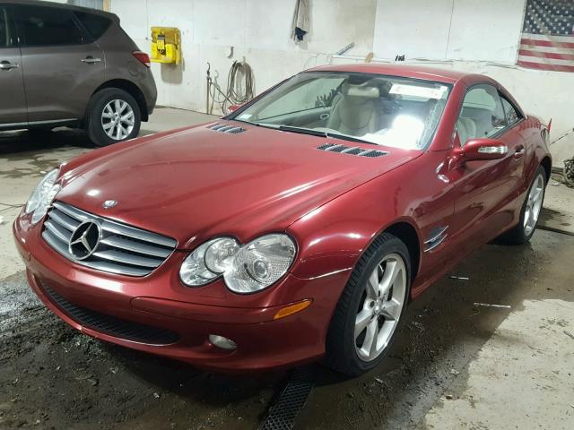 WDBSK76F65F103823 - 2005 MERCEDES-BENZ SL 600 RED photo 2