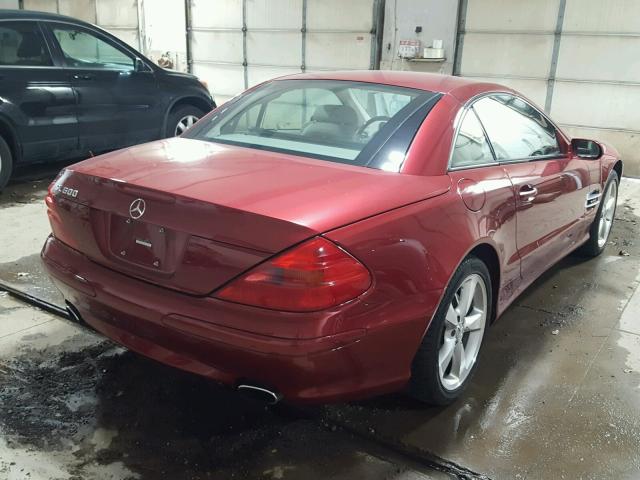 WDBSK76F65F103823 - 2005 MERCEDES-BENZ SL 600 RED photo 4