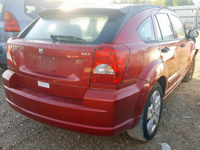 1B3HB48B37D542868 - 2007 DODGE CALIBER SX MAROON photo 3