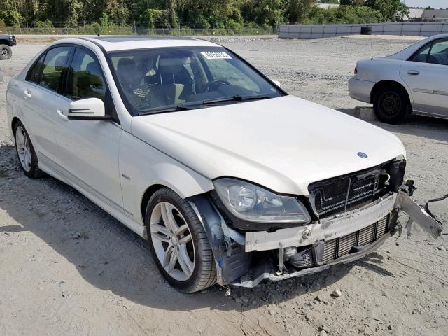 WDDGF4HB9CR231897 - 2012 MERCEDES-BENZ C 250 WHITE photo 1