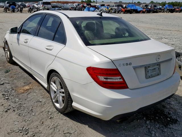 WDDGF4HB9CR231897 - 2012 MERCEDES-BENZ C 250 WHITE photo 3