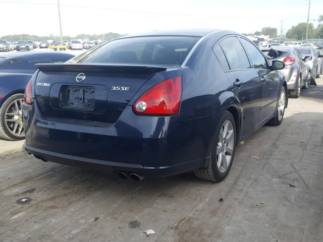 1N4BA41E07C860051 - 2007 NISSAN MAXIMA SE BLUE photo 4