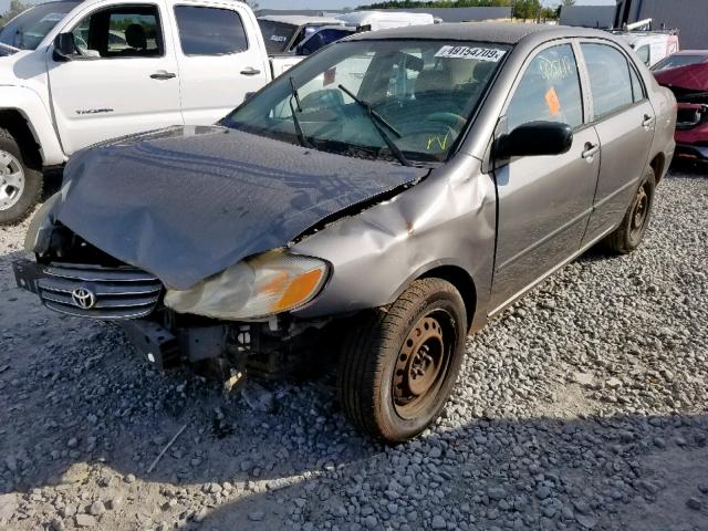 2T1BR32E44C270661 - 2004 TOYOTA COROLLA CE GRAY photo 2