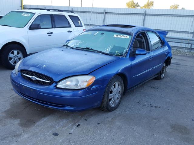 1FAFP56U93G110723 - 2003 FORD TAURUS SEL BLUE photo 2