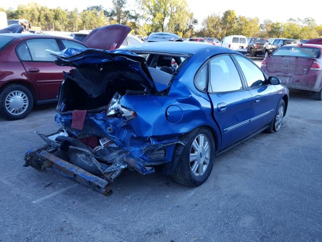 1FAFP56U93G110723 - 2003 FORD TAURUS SEL BLUE photo 4