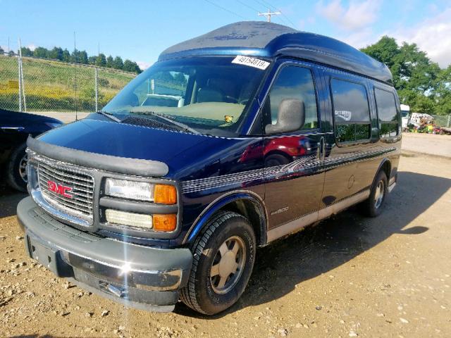 1GDFG15R611227591 - 2001 GMC SAVANA RV BLUE photo 2