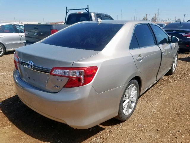 4T1BD1FK4DU082157 - 2013 TOYOTA CAMRY HYBR BEIGE photo 4