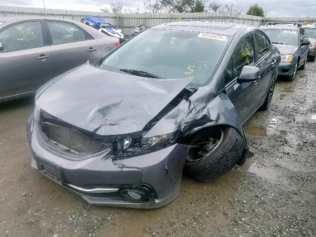 19XFB2F94DE200866 - 2013 HONDA CIVIC EXL 灰色 照片 2