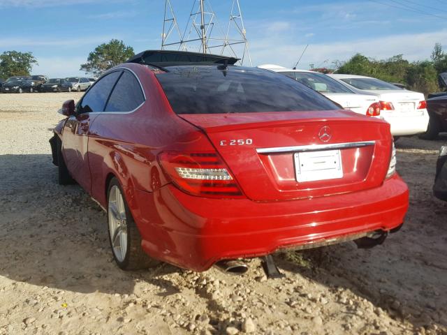 WDDGJ4HB1FG370095 - 2015 MERCEDES-BENZ C 250 RED photo 3