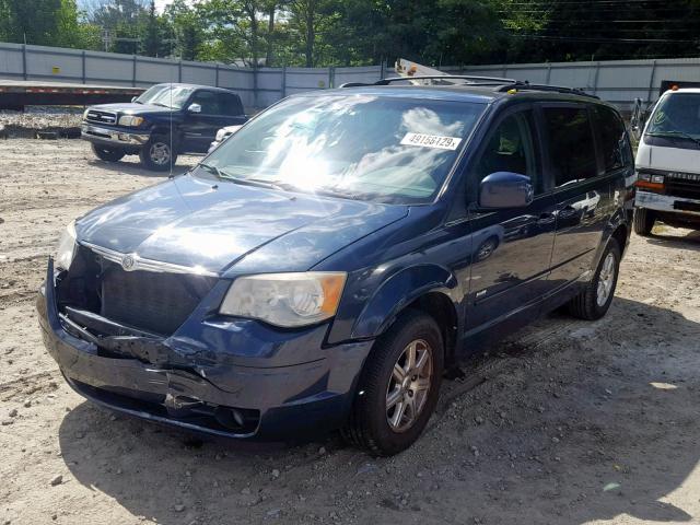 2A8HR54P58R759511 - 2008 CHRYSLER TOWN & COU BLUE photo 2