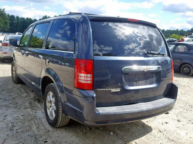 2A8HR54P58R759511 - 2008 CHRYSLER TOWN & COU BLUE photo 3