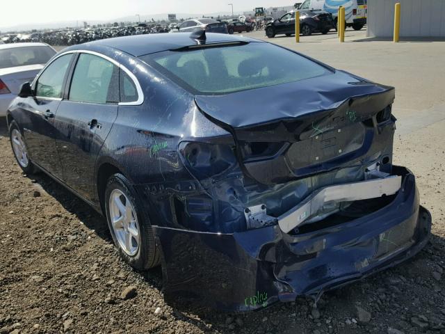 1G1ZB5STXJF175000 - 2018 CHEVROLET MALIBU LS 蓝色 照片 3