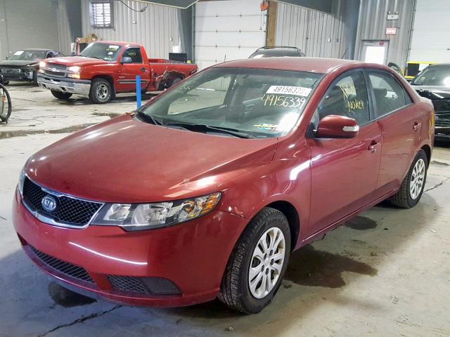 KNAFU4A23A5837624 - 2010 KIA FORTE EX RED photo 2