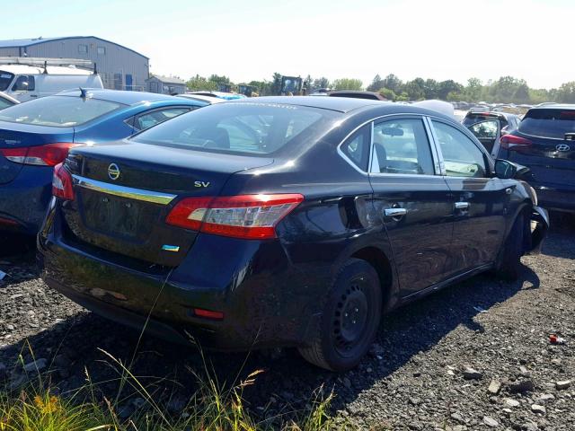 3N1AB7AP2DL653749 - 2013 NISSAN SENTRA S BLACK photo 4