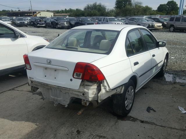 2HGES16305H506844 - 2005 HONDA CIVIC DX V WHITE photo 4