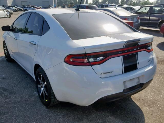 1C3CDFFA5GD817850 - 2016 DODGE DART SXT S WHITE photo 3