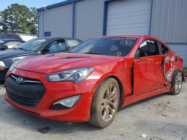 KMHHU6KJXDU084032 - 2013 HYUNDAI GENESIS CO RED photo 2