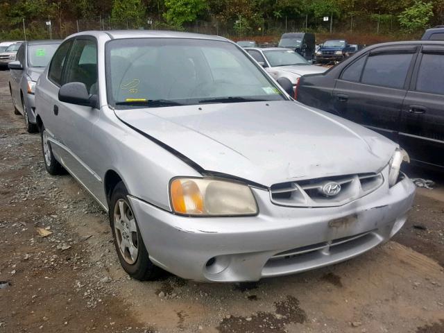 KMHCG35CX2U197439 - 2002 HYUNDAI ACCENT GS SILVER photo 1