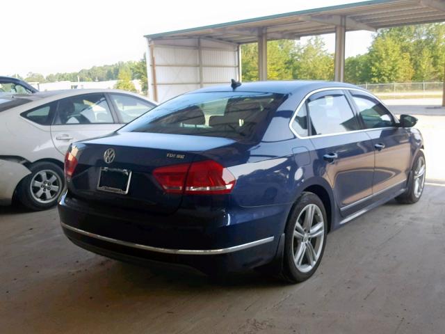 1VWBN7A36CC022239 - 2012 VOLKSWAGEN PASSAT SE BLUE photo 4