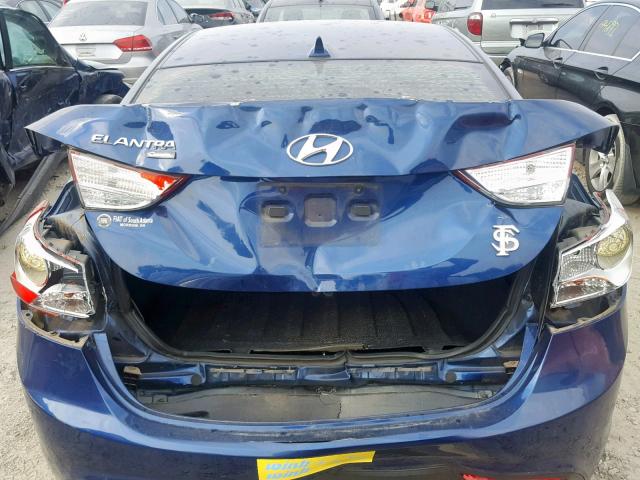 KMHDH6AE9DU012830 - 2013 HYUNDAI ELANTRA CO BLUE photo 9