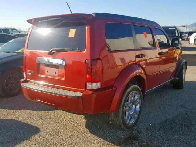 1D8GT58K08W116608 - 2008 DODGE NITRO SLT RED photo 4