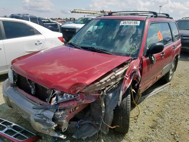 JF1SF6554YH704526 - 2000 SUBARU FORESTER S RED photo 2