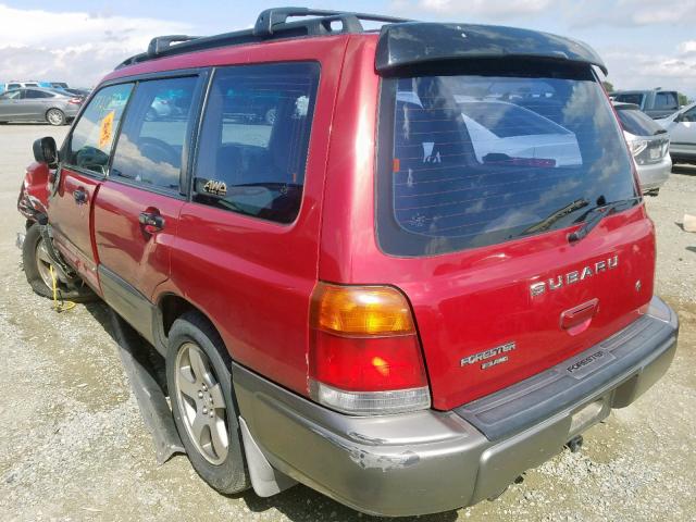 JF1SF6554YH704526 - 2000 SUBARU FORESTER S RED photo 3