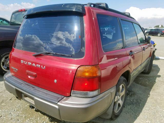 JF1SF6554YH704526 - 2000 SUBARU FORESTER S RED photo 4