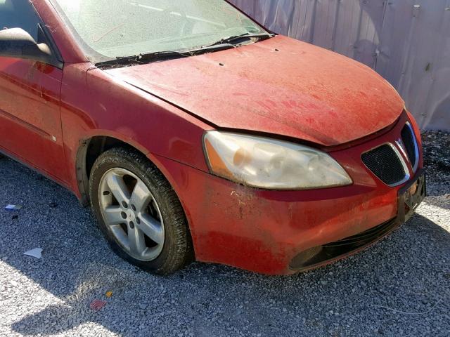 1G2ZH178864181680 - 2006 PONTIAC G6 GT RED photo 9